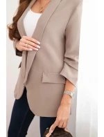 Dámská sako bez zapínání s podšívkou S/M fango Dámská sako bez zapínání s podšívkou S/M fango