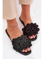 Ploché Dámské Pantofle S Mašlí Černé model 21688613 - Boto