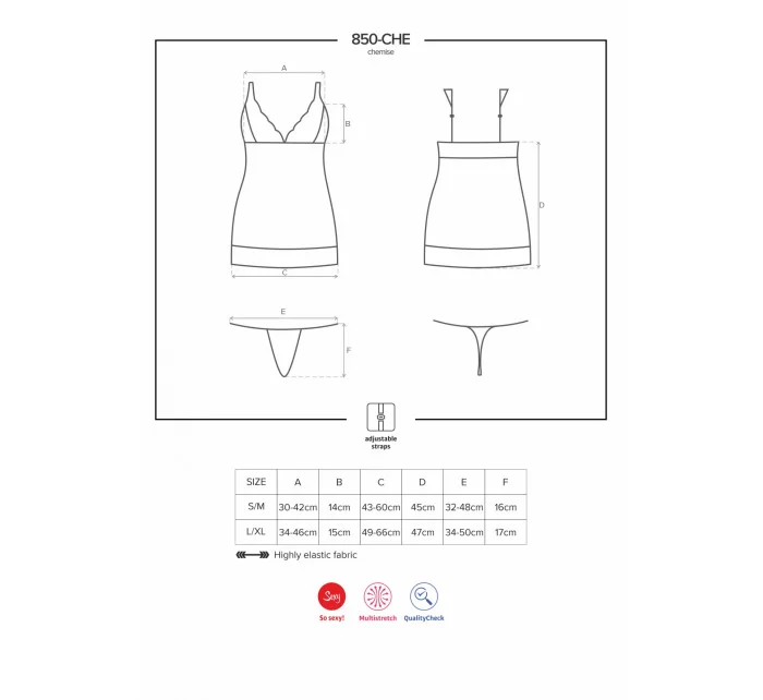 Jemná košieľka 850 - CHE - Obsessive