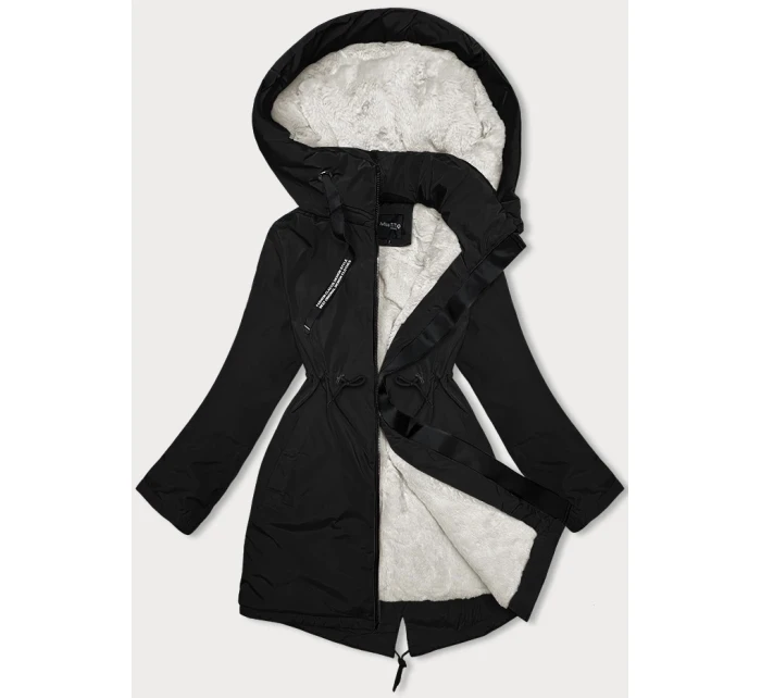 Černá dámská zimní bunda s kapucí Glakate model 21247447 - Miss TiTi