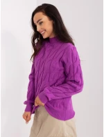 Jumper AT SW model 22552164 tmavě fialový - FPrice Jumper AT SW model 22552164 tmavě fialový - FPrice