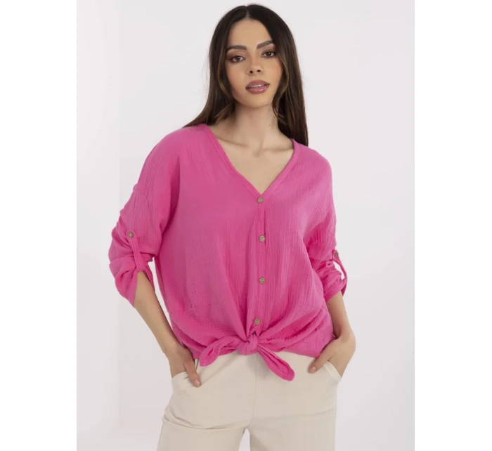 Koszula DHJ KS model 21094434 fluo różowy - FPrice Koszula DHJ KS model 21094434 fluo różowy - FPrice