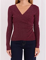Sweter IR SW model 22296797 bordowy - FPrice Sweter IR SW model 22296797 bordowy - FPrice