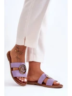 Módní Pantofle S Lesklou Ozdobou Fialové Deep Breath Módní Pantofle S Lesklou Ozdobou Fialové Deep Breath