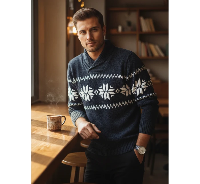 Pánský tmavě modrý svetr Dstreet model 21982525 - FashionStreet