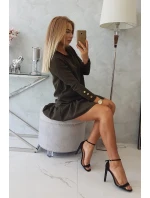 Šaty s khaki volánom