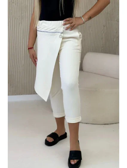 Punto Milano Zimní kalhoty s ozdobným zipem světle béžová Punto Milano Zimní kalhoty s ozdobným zipem světle béžová