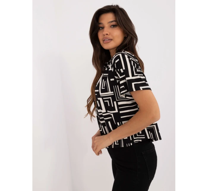 Blúzka LK BZ 509749.88 čierna a béžová