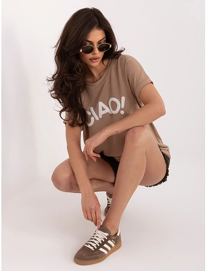 Bluzka RV BZ model 22097721 ciemny bezowy - FPrice