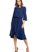 Denné šaty T347/4 tmavo modrá - Tessita