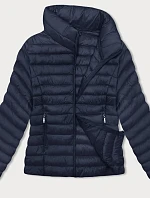 Dámska prešívaná bunda so stojačikom tmavomodrá (16M9111-215)