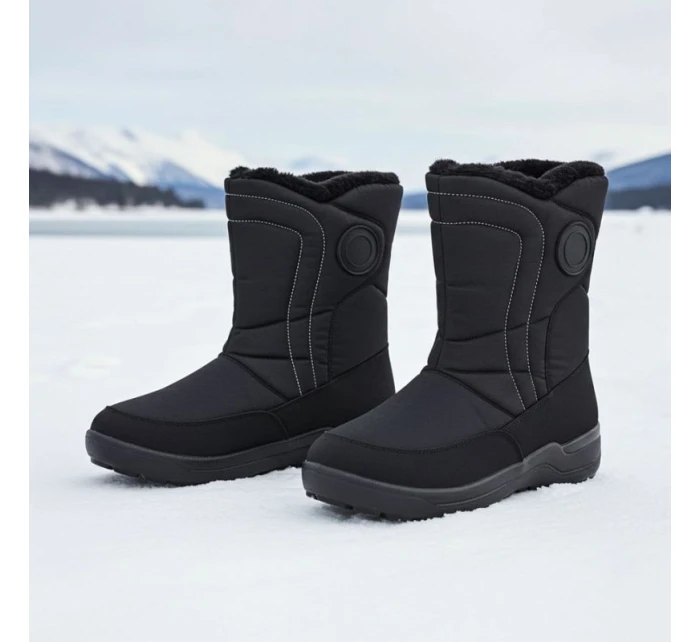 Dámské ploché zateplené sněhule černé model 21906490 - Potocki Dámské ploché zateplené sněhule černé model 21906490 - Potocki