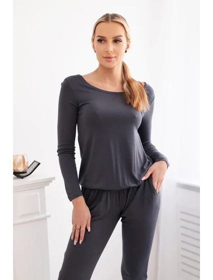 Kombinéza z viskózy v páse Graphite