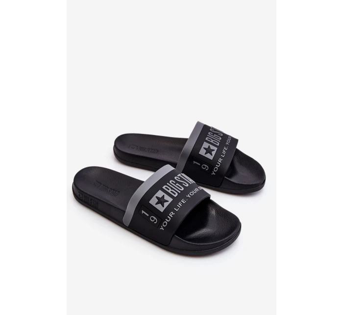 Damskie Lekkie Klapki Big Star LL274732 Czarne