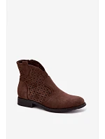 Dámské nízké kozačky s  částí  hnědé model 22366497 - S.Barski
