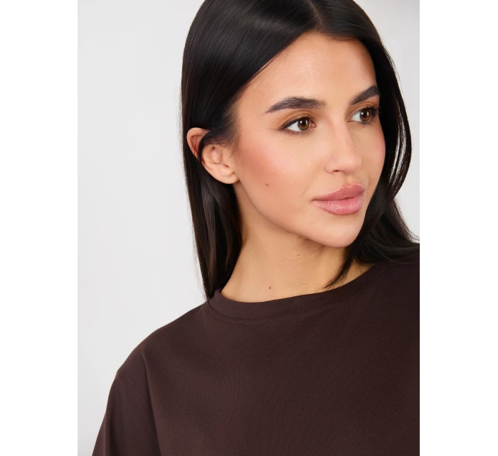 Tričko RV TS A1089.87 tmavohnedé