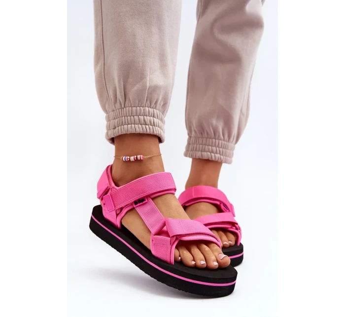 Dámské sandály na platformě Lee Cooper Fuchsia Dámské sandály na platformě Lee Cooper Fuchsia