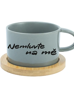NEMLUVTE NA MĚ – sivý hrnček Makronka 200 ml