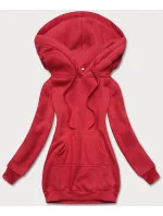 Tmavě červená dámská klokaní mikina model 17789374 - J.STYLE Tmavě červená dámská klokaní mikina model 17789374 - J.STYLE