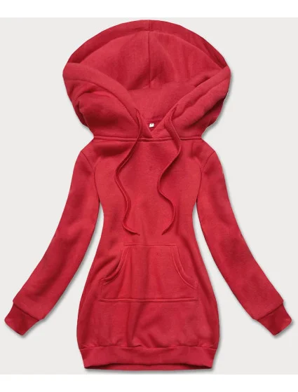 Tmavě červená dámská klokaní mikina model 17789374 - J.STYLE Tmavě červená dámská klokaní mikina model 17789374 - J.STYLE