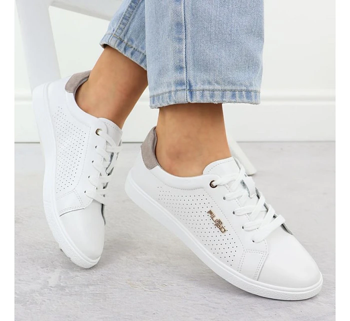 Filippo biela kožená športová obuv DP6738