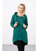 Mikina se zipem na zádech zelená