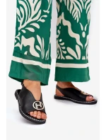 Ploché Elegantní Sandály S Dekorací Černé model 21685756 - Boto