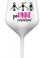 VYŽADOVANÉ TRÉNINGY - biely nerozbitný pohár na víno 470 ml