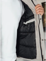 Pánská zimní bunda s kapucí šedá Dstreet model 21994698 - FashionStreet