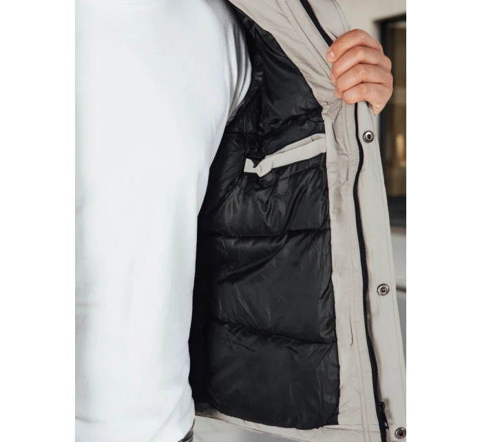 Pánská zimní bunda s kapucí šedá Dstreet model 21994698 - FashionStreet
