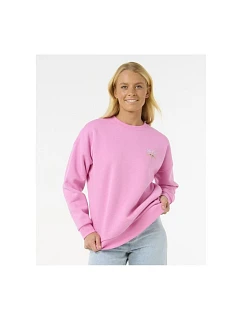 Mikina RIP CURL Hibiscus Diamond Heritage Crew, ružová