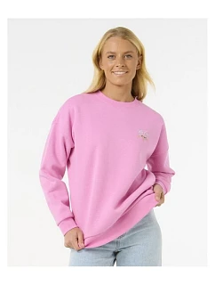 Mikina RIP CURL Hibiscus Diamond Heritage Crew, ružová