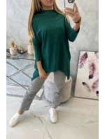 Mikina s potlačou kolesa zelená