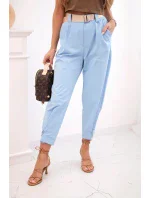 Kalhoty Summer Punto se zapínáním na nohavice modrý