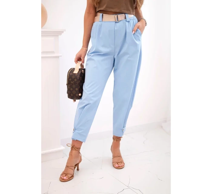 Kalhoty Summer Punto se zapínáním na nohavice modrý