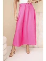 Dámska viskózna áčková sukňa ružová