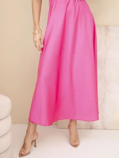 Dámská viskózová model 22025234 sukně růžová - K-Fashion