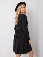 RUE PARIS Čierne bavlnené šaty