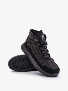 Zateplené pánske zimné topánky Lace-up Progress Black