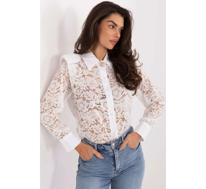 Košeľa s dlhým rukávom model 222317 Taliansko Moda Košeľa s dlhým rukávom model 222317 Taliansko Moda