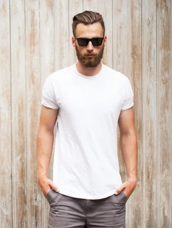 Pánské hladké bílé tričko Dstreet model 21961967 - FashionStreet