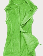 Dámska plyšová vesta v neónovo zelenej farbe (HH003-44)