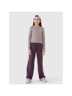 Dievčenský úzky hladký rukáv s dlhým rukávom 4F 4FJRSS25TLONF505-83S