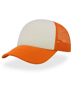 Atlantis Headwear Rapper – 5-panelová sieťovaná čiapka s šiltom 33.2070, oranžová fluo