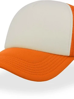 Atlantis Headwear Rapper – 5-panelová sieťovaná čiapka s šiltom 33.2070, oranžová fluo