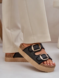 Sandály S Pletením A Na Masivní Platformě Černé model 21685420 - Boto
