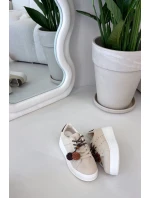 Dámské tenisky na platformě s ozdobnými béžové model 21919545 - Boto