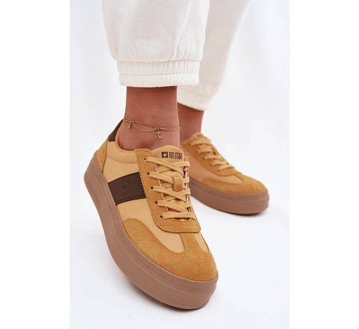 Dámské semišové tenisky Big Star TT274166 Žluté