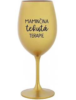 Mamičkina tekutá terapia - zlatý pohár na víno 350 ml