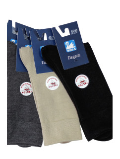 Pánske hladké ponožky s polyesterom MR ELEGANT